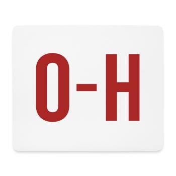 O-H - Mousepad (Querformat) - Weiß - Vorne