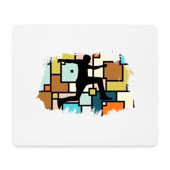 parkour traceur retro freerun wallride - Tapis de souris (format paysage) - blanc - Devant