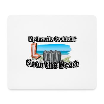 Six on the Beach Wortspiel Sex Party Bier Sixpack - Mousepad (Querformat) - Weiß - Vorne