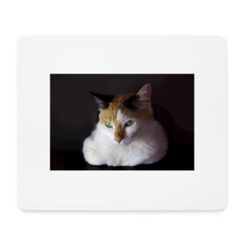 Nina die Katze - Mousepad (Querformat) - Weiß - Vorne