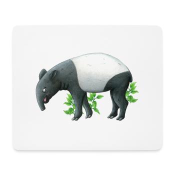 petit tapir - Tapis de souris (format paysage) - blanc - Devant