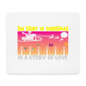 L’histoire de Noël est une histoire d’amour - Tapis de souris (format paysage) - blanc - Devant