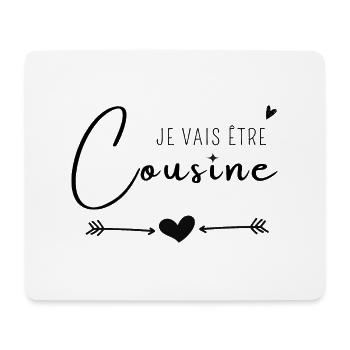 Je vais être cousine - Tapis de souris (format paysage) - blanc - Devant