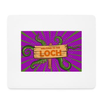 Bienvenue au Loch (lac) Écosse Spooky Hallowe - Tapis de souris (format paysage) - blanc - Devant