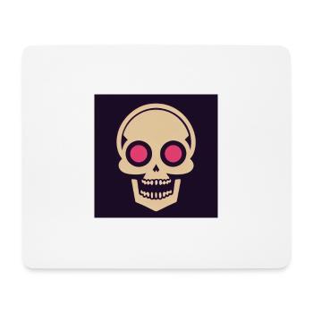 Skull Icon Fire Eye - Mouse Pad (horizontal) - white - Front