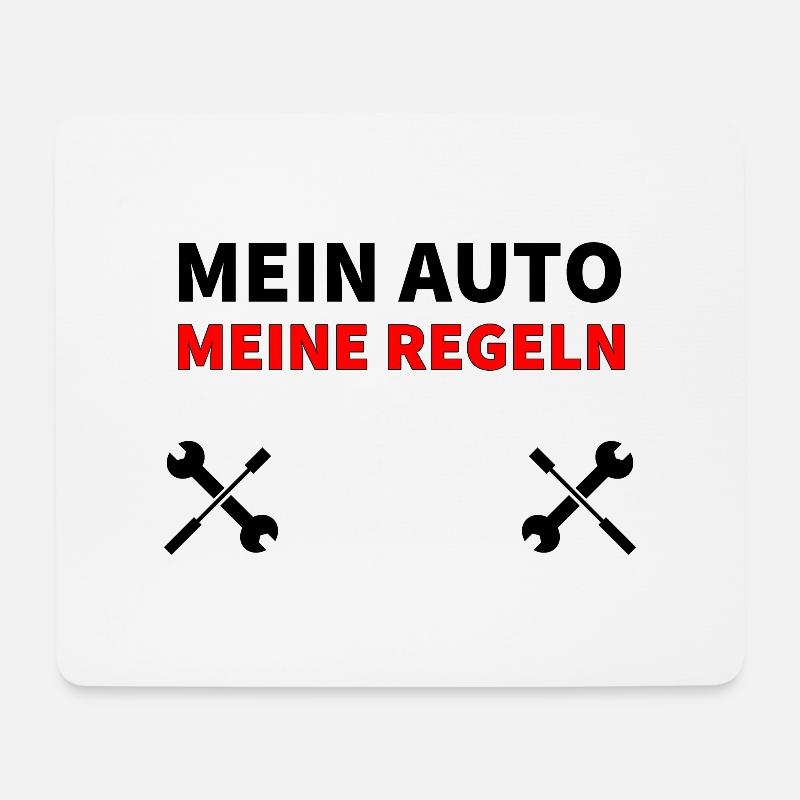 Auto - Mousepad (Querformat) - Weiß