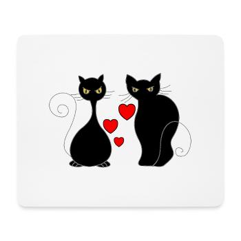 Chats - Tapis de souris (format paysage) - blanc - Devant