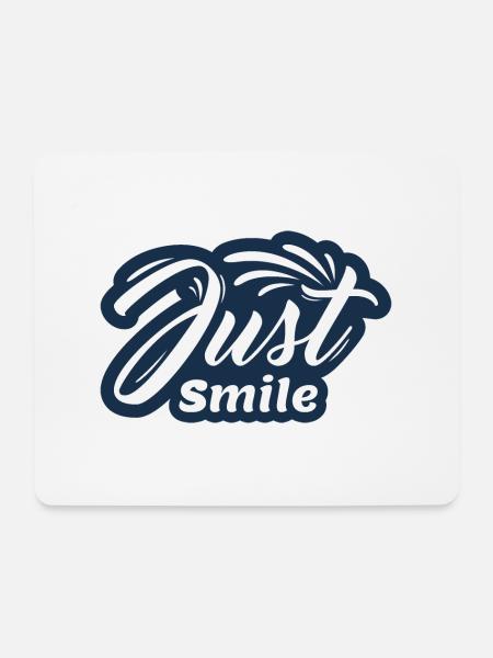 Just Smile - Mouse Pad (horizontal) - white