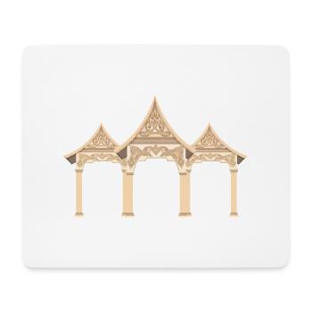 Porte Temple aux decors khmer - Tapis de souris (format paysage) - blanc - Devant