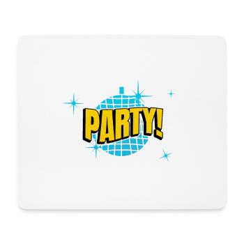 Party Disco Comic Style Bubble Graffiti Lettering - Mouse Pad (horizontal) - white - Front