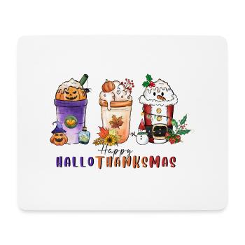 Happy Hallothanksmas - Tapis de souris (format paysage) - blanc - Devant