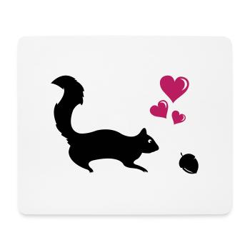 Eichhörnchen Love - Mousepad (Querformat) - Weiß - Vorne