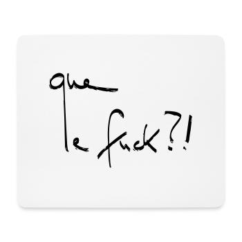 que le fuck Line Art - Minimalistisch - Mousepad (Querformat) - Weiß - Vorne