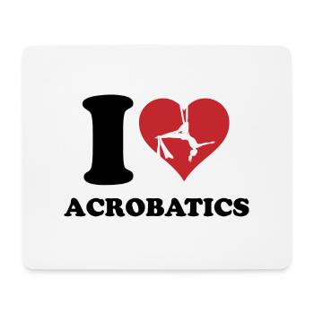 I Love Acrobatics Graphic Acrobat Gymnastics Gymna - Mousepad (Querformat) - Weiß - Vorne