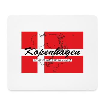 Kopenhagen - Hauptstadt mit GPS & FlUmriss V1 - Mousepad (Querformat) - Weiß - Vorne