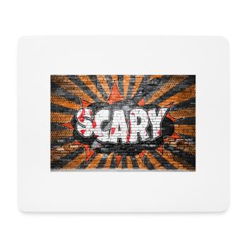 Scary Halloween Comic Stil Graffiti Schriftzug auf - Mousepad (Querformat) - Weiß - Vorne