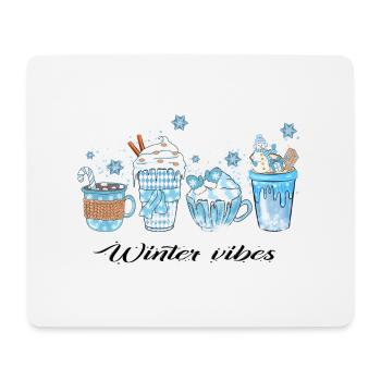 Winter Vibes - Mousepad (Querformat) - Weiß - Vorne