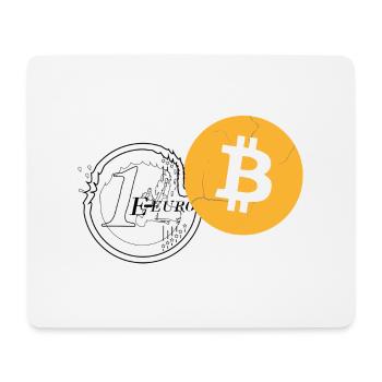 E-euro VS. Bitcoin - Mousepad (Querformat) - Weiß - Vorne