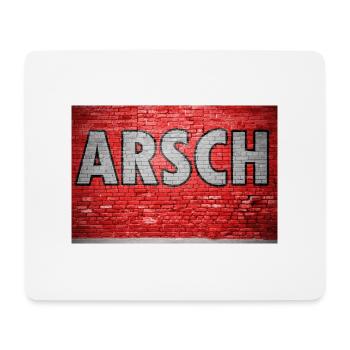 Arsch Ziegelsteinmauer Graffiti - Mousepad (Querformat) - Weiß - Vorne