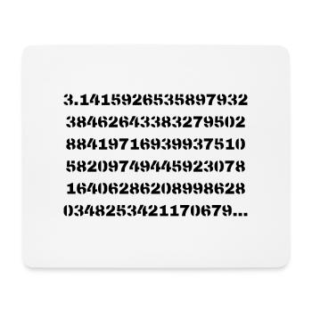 Pi - Mousepad (Querformat) - Weiß - Vorne