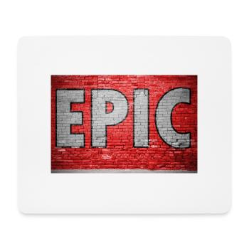 Epic Brick Wall Graffiti - Mouse Pad (horizontal) - white - Front