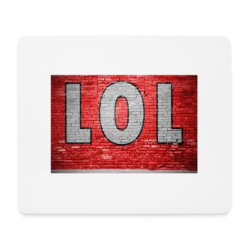 Lol Graffiti Mur de briques - Tapis de souris (format paysage) - blanc - Devant