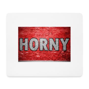 Horny Brick Wall Graffiti - Mouse Pad (horizontal) - white - Front