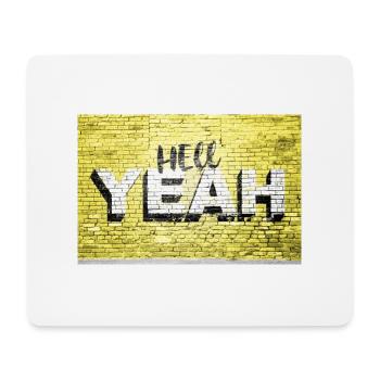Yeah Ziegelsteinmauer Graffiti - Mousepad (Querformat) - Weiß - Vorne