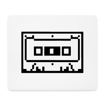 Cassette Idée cadeau rétro pixélisée - Tapis de souris (format paysage) - blanc - Devant
