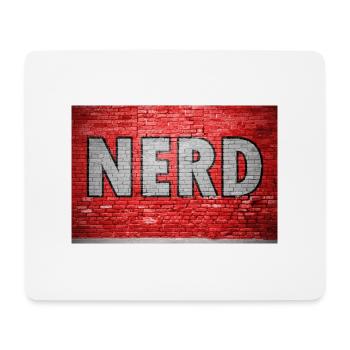 Nerd Graffiti on Brick Wall - Mouse Pad (horizontal) - white - Front