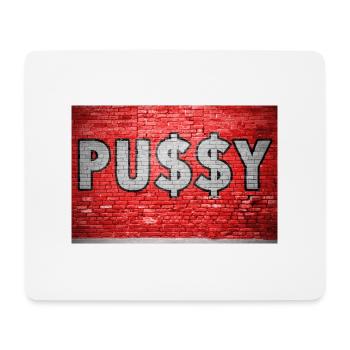 Pussy with Dollar Signs $ Brick Wall Graffit - Mouse Pad (horizontal) - white - Front