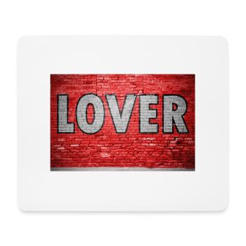 Amoureux Graffiti Mur de briques - Tapis de souris (format paysage) - blanc - Devant