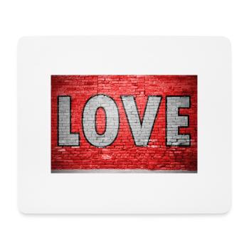 Love Brick Wall Graffiti - Mouse Pad (horizontal) - white - Front