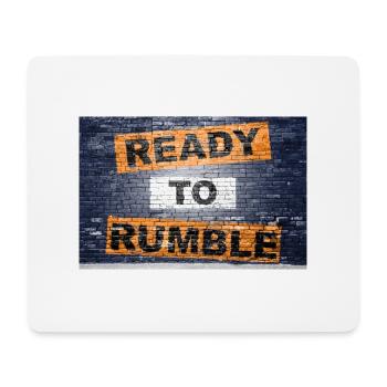 Ready to Rumble mit Schriftzug Graffiti on Brick - Mousepad (Querformat) - Weiß - Vorne