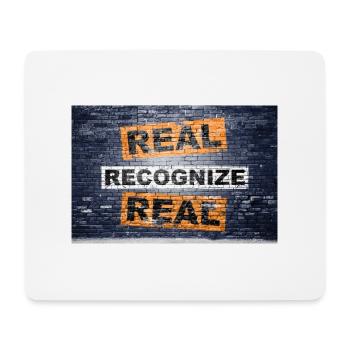 Real Erkennen Echter Schriftzug Graffiti - Mousepad (Querformat) - Weiß - Vorne