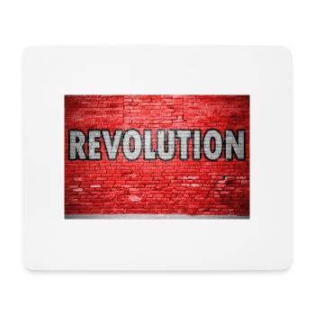 Révolution mur de briques graffiti - Tapis de souris (format paysage) - blanc - Devant