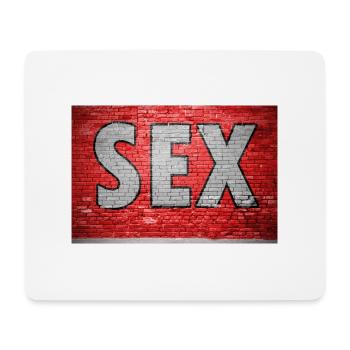 Graffiti mural de briques sexuelles - Tapis de souris (format paysage) - blanc - Devant