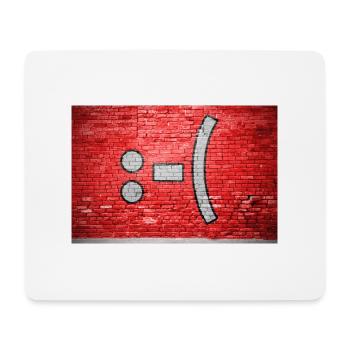 negativ Smiley lettering saying Graffiti :-( - Mousepad (Querformat) - Weiß - Vorne