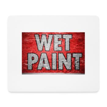 Wet Paint Brick Wall Graffiti - Mouse Pad (horizontal) - white - Front
