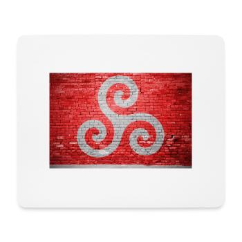 Triskele BDSM Brick Wall Graffiti - Mouse Pad (horizontal) - white - Front