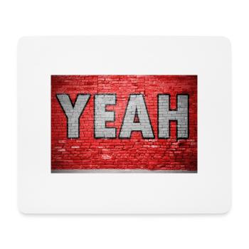Yeah Comic Ziegelsteinmauer Graffiti - Mousepad (Querformat) - Weiß - Vorne