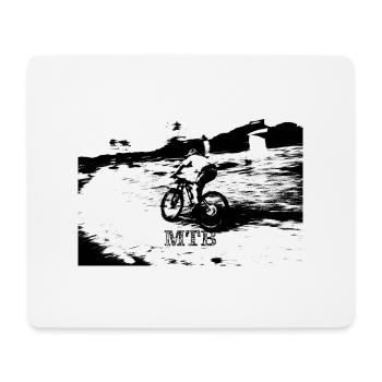 mtb vtt bmx - Tapis de souris (format paysage) - blanc - Devant