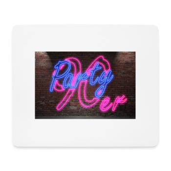 Neon Leuchtreklamen 90er Party - Mousepad (Querformat) - Weiß - Vorne