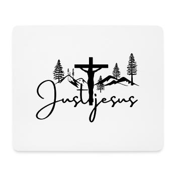 Juste Jésus - Tapis de souris (format paysage) - blanc - Devant