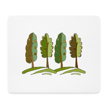 Baum - Mousepad (Querformat) - Weiß - Vorne