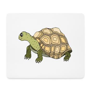 Tortue - Tapis de souris (format paysage) - blanc - Devant