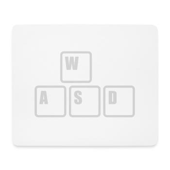 WASD Keyboard Keys Gamer - Mouse Pad (horizontal) - white - Front