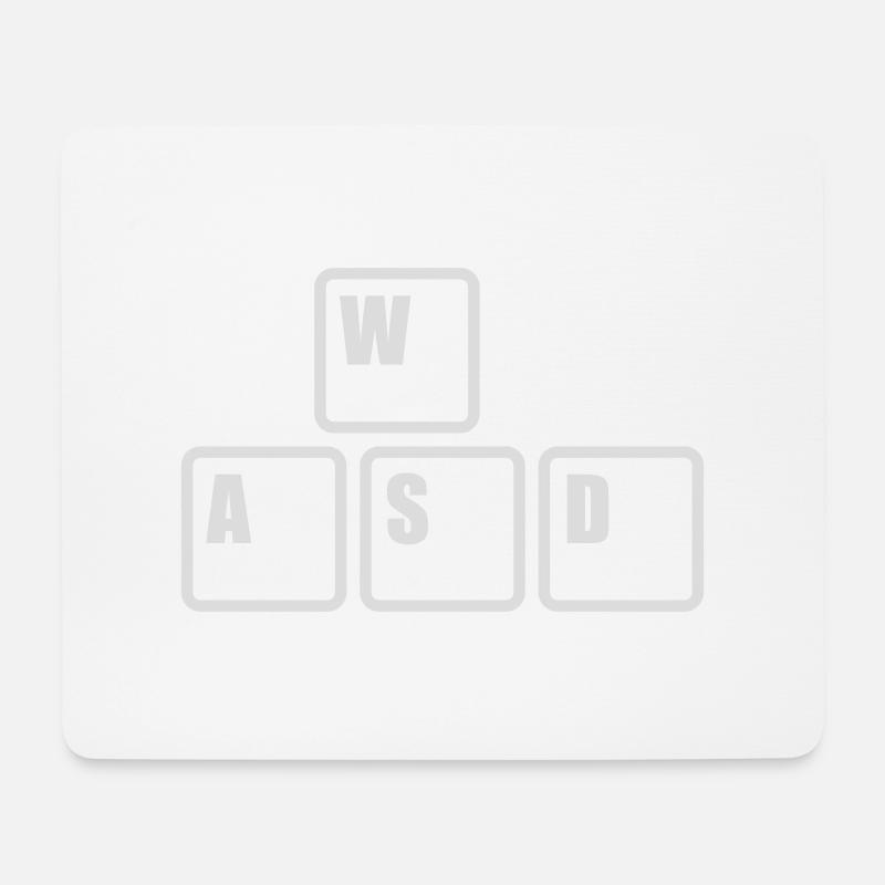 WASD Keyboard Keys Gamer - Mouse Pad (horizontal) - white