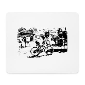 vtt mtb downhill - Tapis de souris (format paysage) - blanc - Devant