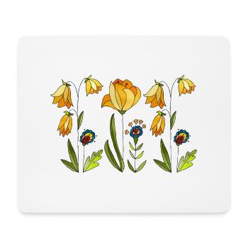 Blumen - Mousepad (Querformat) - Weiß - Vorne